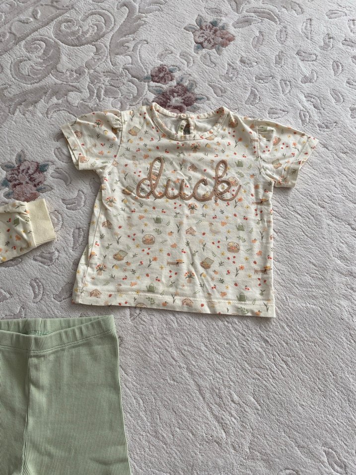 Mint yeşili Bebek Kız Takımı - Görsel 3