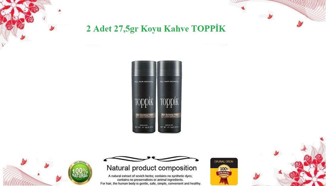 2 adet Topik Toppik Koyu Kahve Saç Tozu 27,5 gr - Görsel 2
