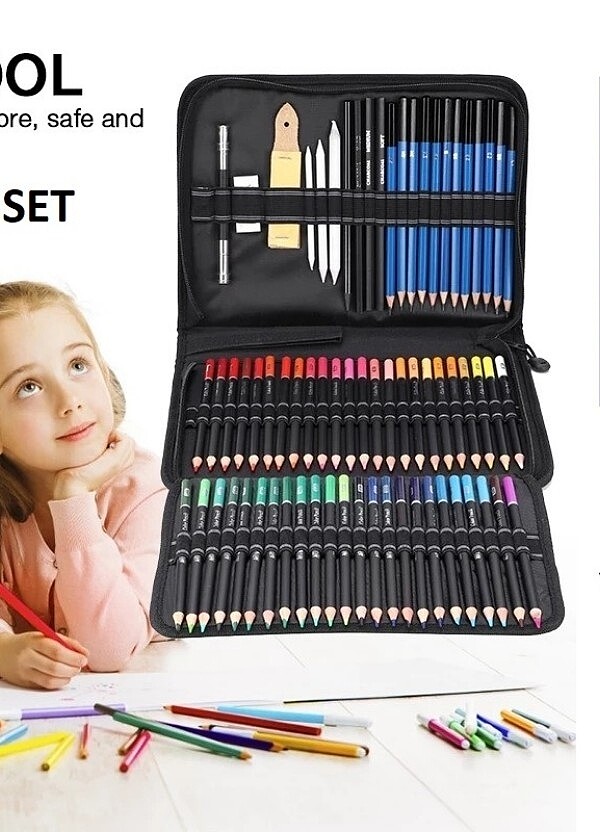 78 parça eskiz karakalem seti / kara kalem seti / kalem seti - Görsel 2