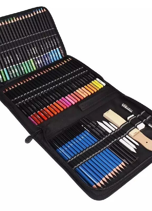 78 parça eskiz karakalem seti / kara kalem seti / kalem seti - Görsel 5