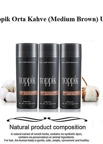 3 adet Toppik Topik Orta kahve 27.5 gr