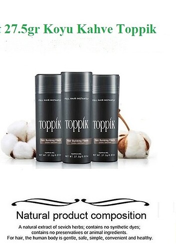 3 adet Toppik Topik koyu kahve 27.5 gr