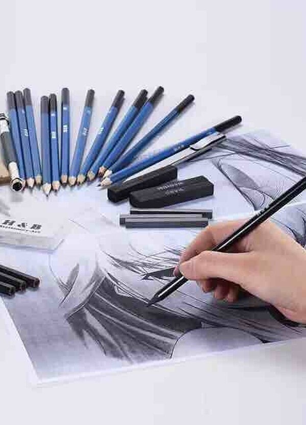 38 parça eskiz karakalem seti / kara kalem seti / kalem seti - Görsel 2