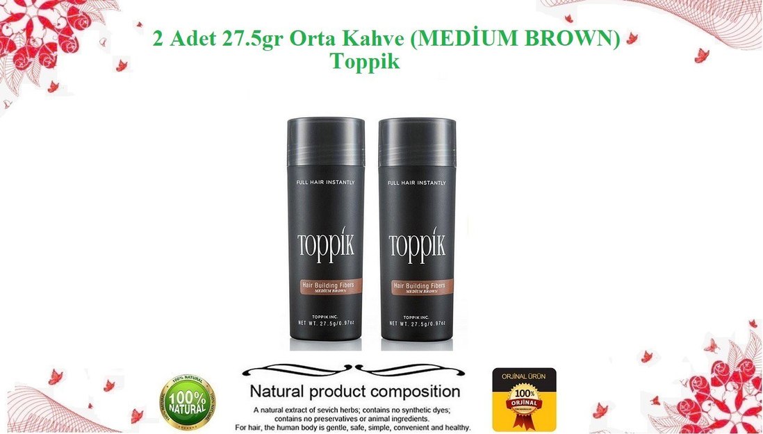 Toppik Orta Kahve Saç Dolgunlaştırıcı Toz 27.5gr - Görsel 2