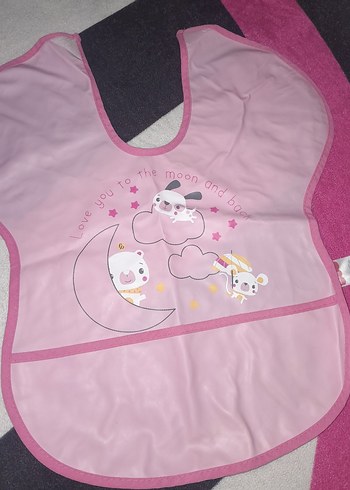 Pembe Baskılı Bebek Önlüğü - Görsel 2