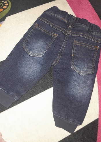 Diğer Kız Çocuk Koyu Mavi Denim Bol Kesim Pantolon