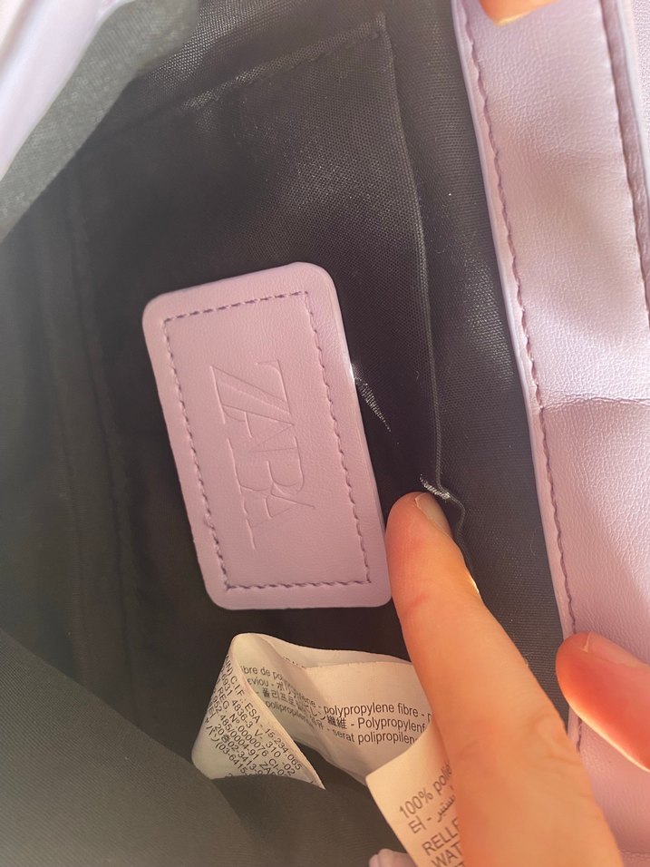 Zara Zincir Detaylı Lila Kadın Çanta - Görsel 3