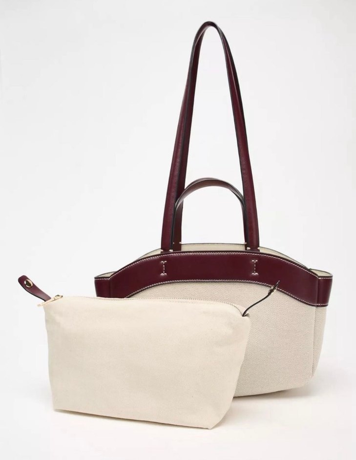 Zara Bej Deri Kadın Çanta - Görsel 2