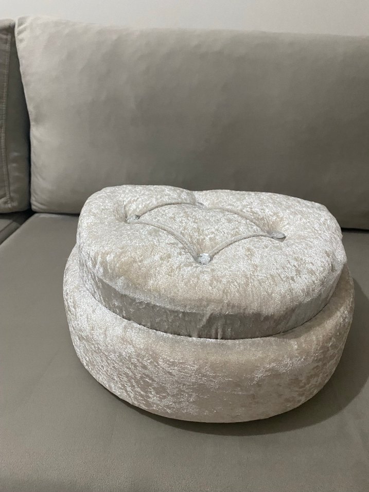 Düğmeli Pudra Sandık - Görsel 2