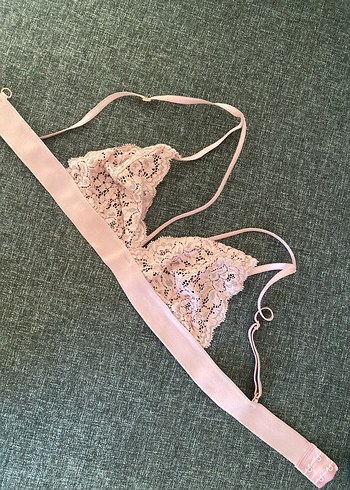 Pembe Dantel Bohem Bralet