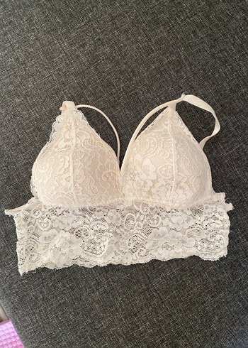 Beyaz Dantel Bohem Bralet