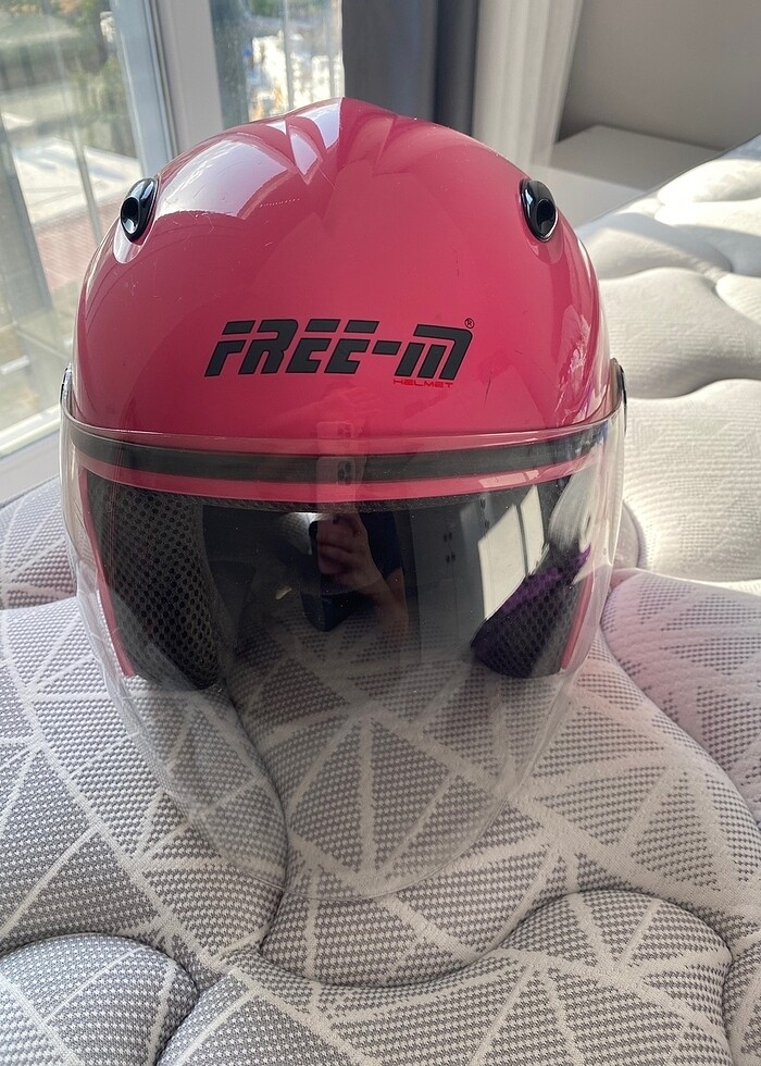 Pembe kadın kask - Görsel 4