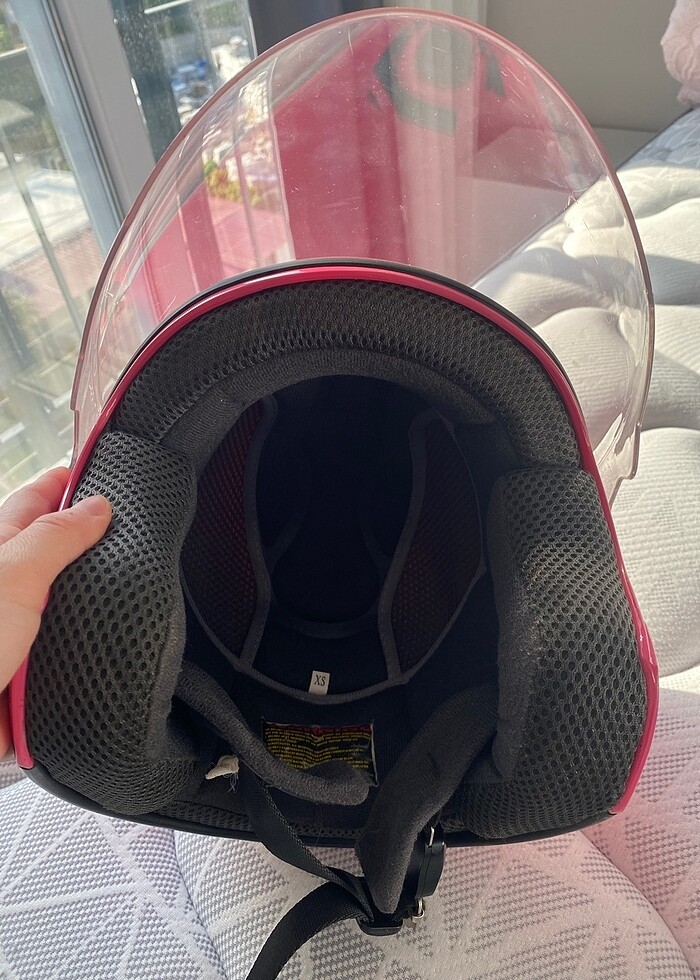 Pembe kadın kask - Görsel 5