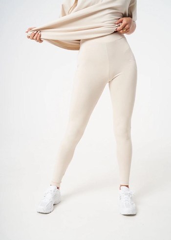 Bej Rahat Kesim  Kadın Tayt - Görsel 5