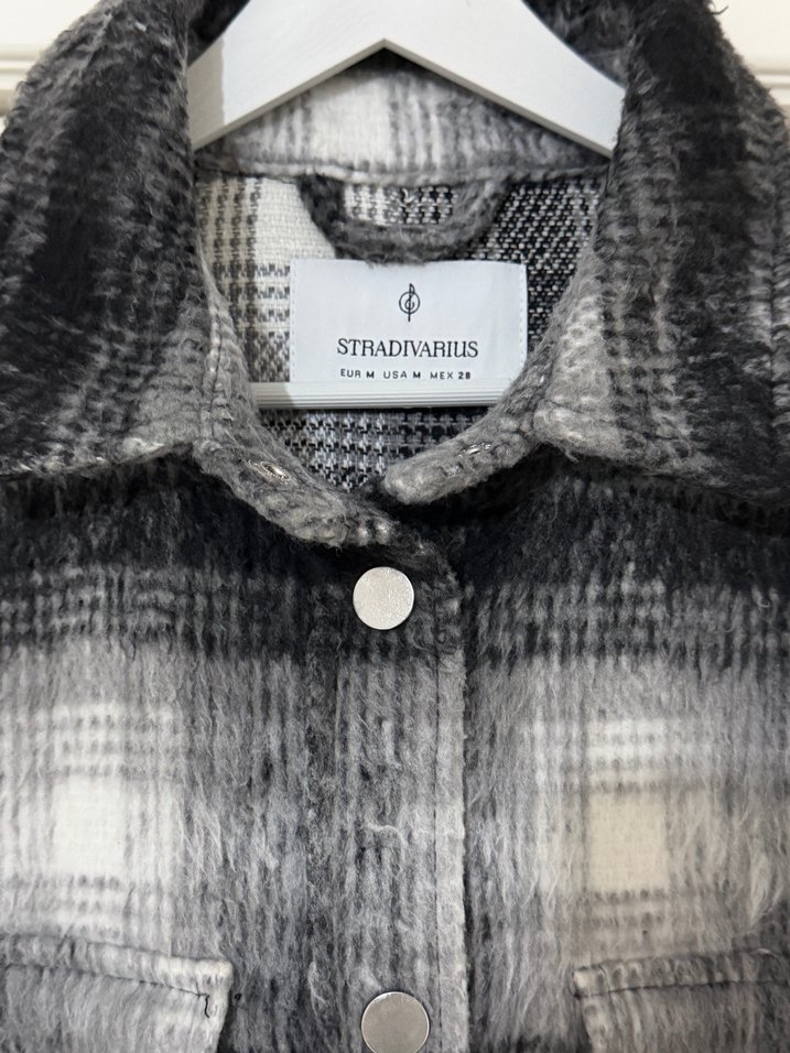 Düğmeli Gri Kadın Midi Ceket - Görsel 3