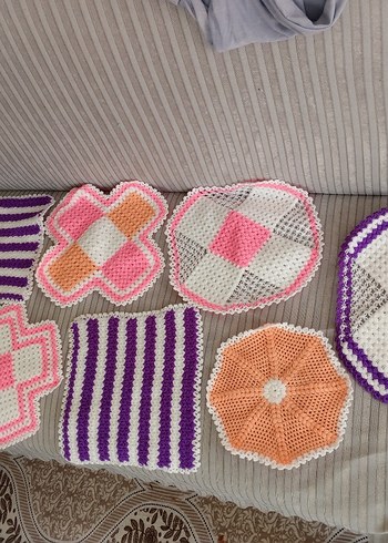 Renkli El Örgüsü sabun bezleri - Görsel 2