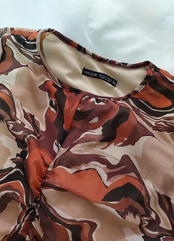 Etnik desen iç astarlı elbise - Görsel 2