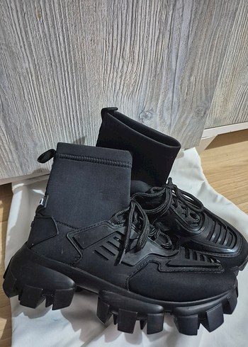 Siyah çorap kadın Spor Botu - Görsel 2