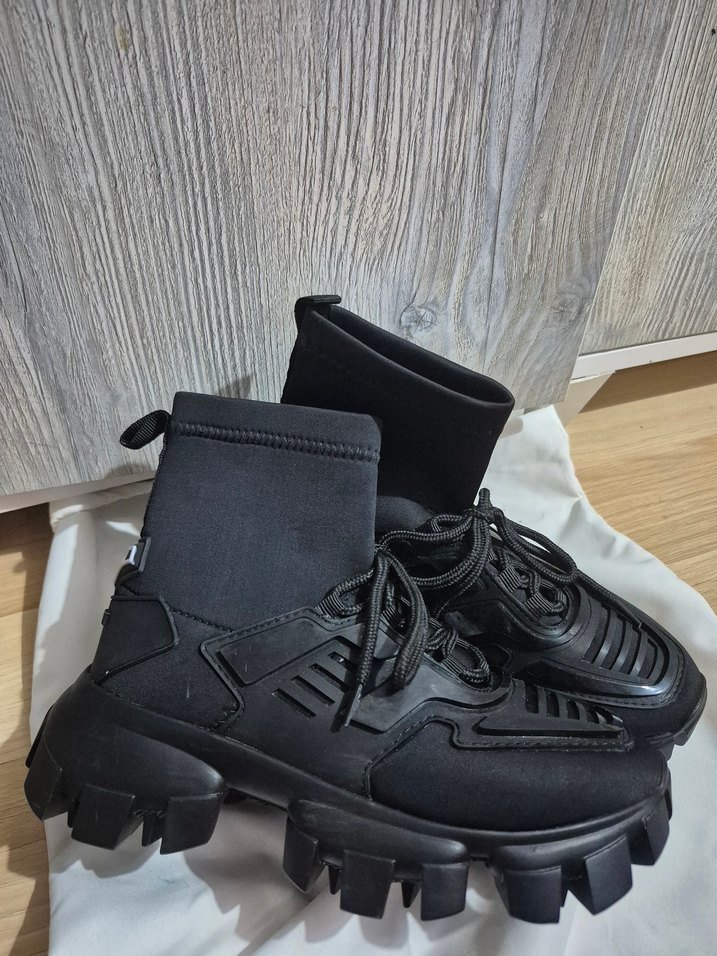 Siyah çorap kadın Spor Botu - Görsel 2