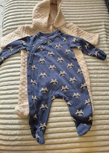 Kapüşonlu, Fermuarlı Bebek Tulumu - Görsel 4