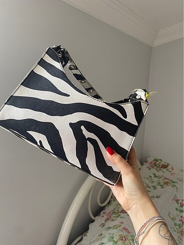 housebag zebra desenli çanta