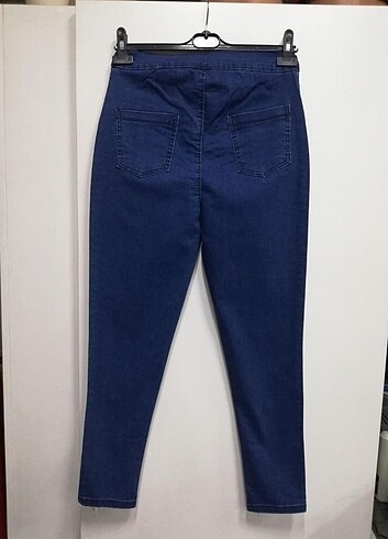 48 Beden Büyük beden mavi kot pantolon, yüksek bel, likralı, toparlayıcı 
