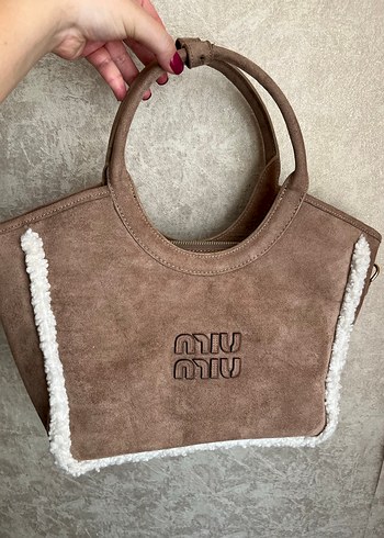 Beden Miu Miu Kahverengi Süet Kadın Çanta
