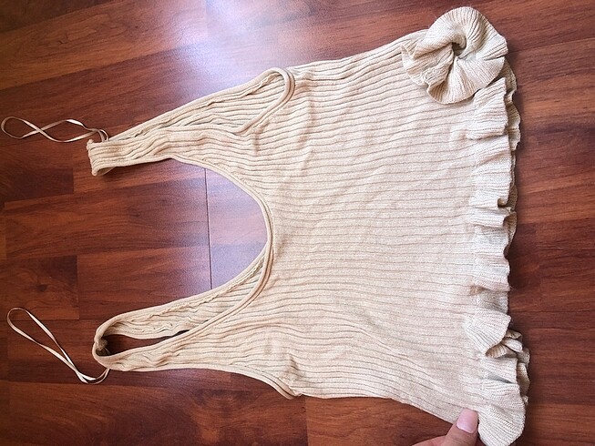 m Beden camel Renk Zara crop üst