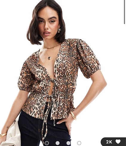 Asos leoparlı üst