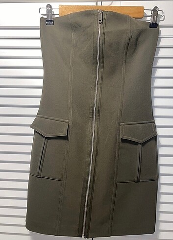 xs Beden Mini Straplez Elbise