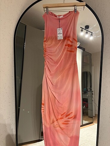 m Beden pembe Renk Stradivarius elbise