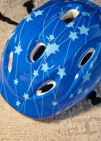Mavi Baskılı Hattrick Bisiklet Kaskı (Temiz Durumda) - Görsel 5