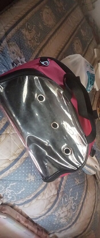 Kedı tasıma çantası kırmızı - Görsel 2