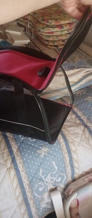 Kedı tasıma çantası kırmızı - Görsel 4