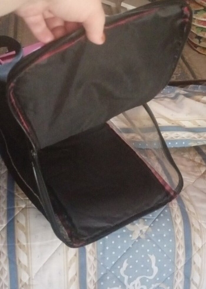 Kedı tasıma çantası kırmızı - Görsel 3