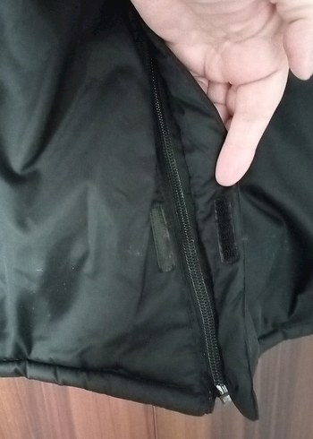 Erkek Siyah Adidas Kapüşonlu kaban - Görsel 5