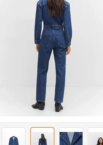 m Beden lacivert Renk Kadın Lacivert Denim Tulum