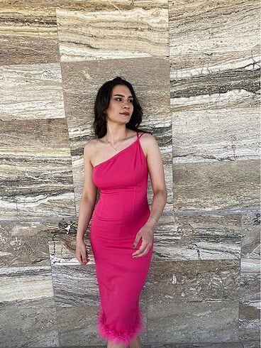 Trendyol & Milla Pembe kalem elbise