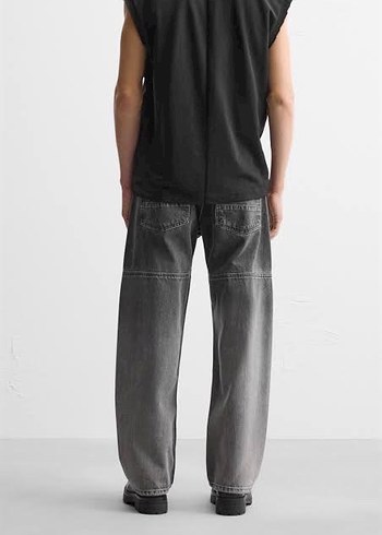 Zara Straight Loose Fit Jean Pantolon - Görsel 2