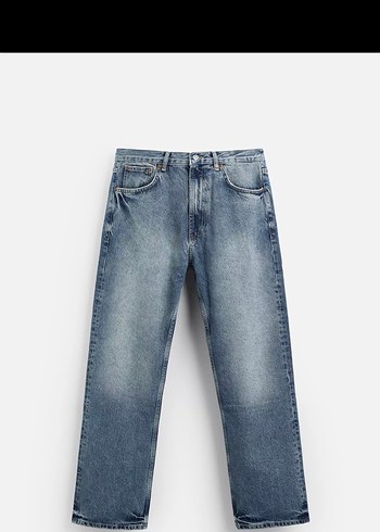 Zara Relaxed Straight Fit Jean Pantolon - Görsel 2