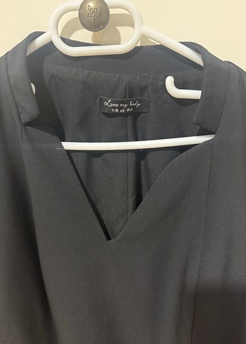 Düğmeli Siyah Midi elbise Satıldı - Görsel 3