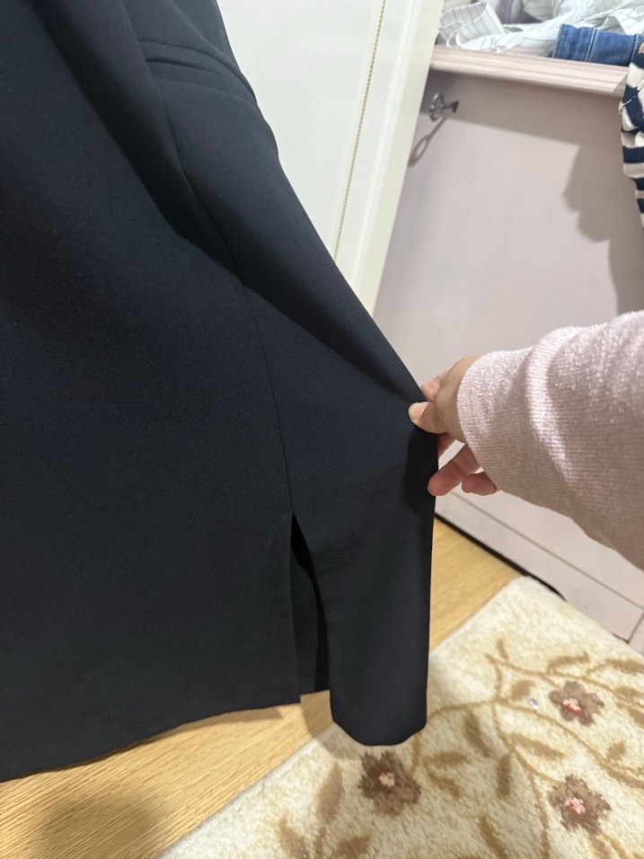 Düğmeli Siyah Midi elbise Satıldı - Görsel 2