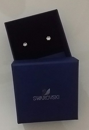 swarovski rose renk tek taş küpe 