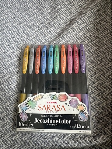 Zebra sarasa decoshinecolor Jel kalem seti