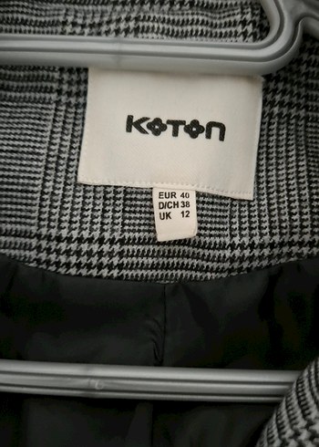 Gri Ekoseli Kadın Blazer Ceket - Görsel 3