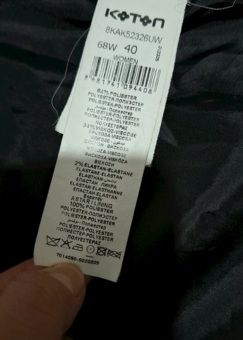 Gri Ekoseli Kadın Blazer Ceket - Görsel 4