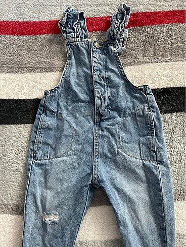 Zara kız bebek kot salopet