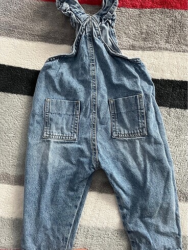 12-18 Ay Beden mavi Renk Zara kız bebek kot salopet