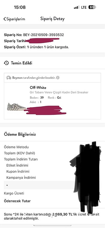 39 Beden gri Renk Off White Sneakers Spor Ayakkabi