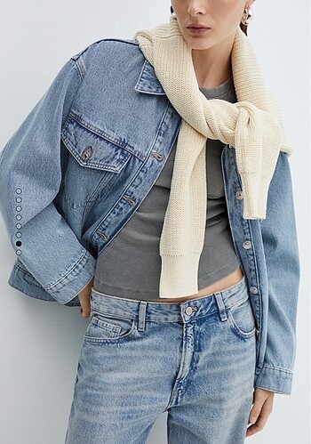 m Beden Mango oversize denim mont